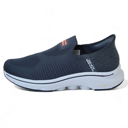 Сліпони Skechers GOwalk демісезонні, сітчасті, темно-сірі з помаранчевим (41–46)