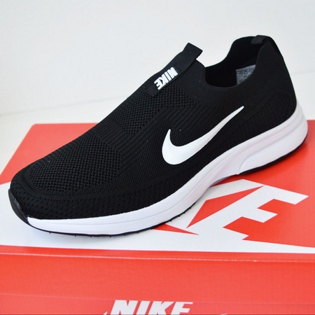 Мокасини Nike літні, сітчасті, чорні з білим (41–46) - фото 1