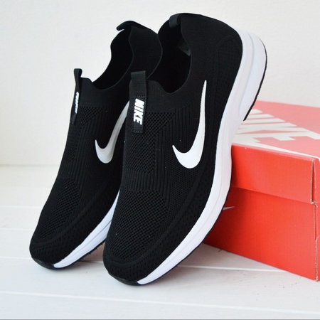 Мокасини Nike літні, сітчасті, чорні з білим (41–46) - фото 3