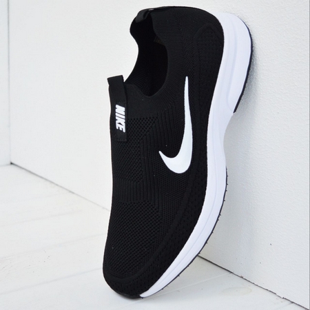 Мокасини Nike літні, сітчасті, чорні з білим (41–46) - фото 4