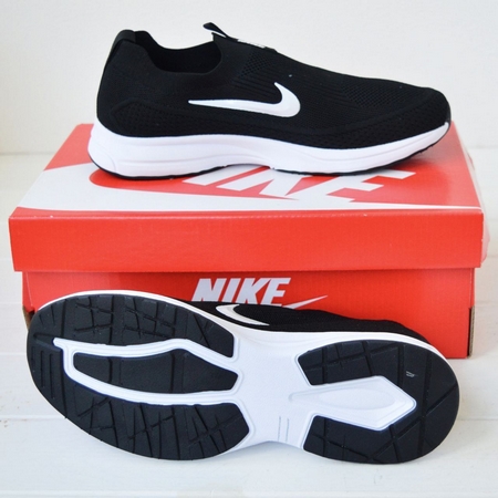 Мокасини Nike літні, сітчасті, чорні з білим (41–46) - фото 5
