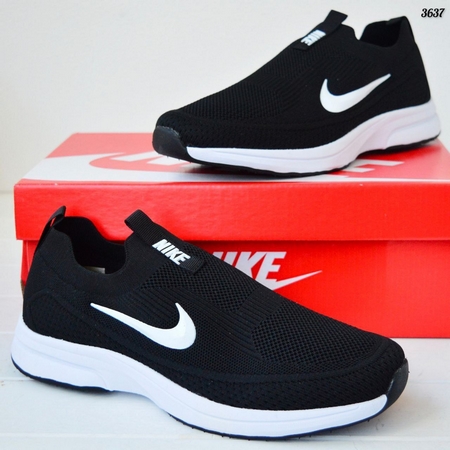 Мокасини Nike літні, сітчасті, чорні з білим (41–46) - фото 9