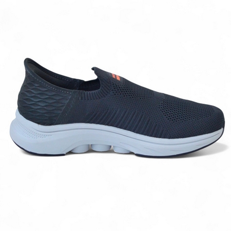 Сліпони Skechers GOwalk демісезонні, сітчасті, темно-сірі з помаранчевим (41–46) - фото 2