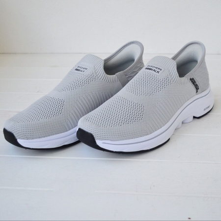 Сліпони Skechers GOwalk демісезонні, сітчасті, світло-сірі (41–46) - фото 9